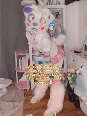 its partially why i dont wear her much anymore. lets see how many comments i get blaming the way i dress as an excuse to infantalize me !  #furry #furries #furyoupage #cupcakedalmatian #furyou #furrycommunity #fursuit #fursuitersoftiktok #furrytiktok #furrytiktoker #clownfursuit #furriesoftiktok #furrys #furrie #furrysuit #furryfandom #fullsuit #fullsuitfurry #dogfursona #dogfursuit #furryfursona #fursona 