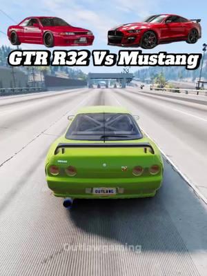 Nissan Skyline R32 Vs Ford Mustang GT500 #carbattle #beamng #forzahorizon5 #fh5 #GAMING #nissan #gtrr32 #mustang #ford #fyp #foryoupage #goviral