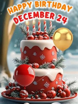 24 December Happy Birthday Song🎵 Happy Birthday WhatsApp Status 🎊 Happy Birthday Wishes 🎂 Join our community in sharing joy 🤩 #birthdaybyday #happybirthday #december24 #december24th #24december #december24birthday #birthday #december #hbd #decemberbirthday #birthday #birthdays #decemberbirthdays #birthdaycake #celebrationavenue  #birthday #birthdaystatus #birthdaywishes #birthdaygreetings #happybirthdaysong #happybirthdaywishes #happybirthdaytoyou #happybirthdaytome #birthdaygreetings #birthdaygift  #birthdaygirl #birthdayboy #itsmybirthday #ai #aimusic #aiartwork #winterbirthday #christmas