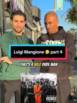 “Free Luigi all day” 🤔🤷🏻‍♂️ the end 😭 #atiftv #fyp #interview #luigi #luigimangione #news #unitedhealthcare #ceo #streetinterview #publicinterview #steveinthestreets 