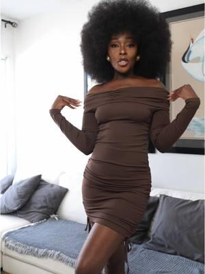 Click the link to get ur beautiful dress#oqqfitness #dresses #fyp #dropshoulder #brown #colorful #tryon #winter #longdress #tiktokshopholidayhaul #drawstring 