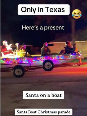 #santa 🎅 on a #boat showed up & that was the whole parade 😂 #onlyintexas #funny #laughs #santaonaboat #christmasparade #christmas  #santaboat #godblesstexas #heresapresent #funnyvideo #texasxheck #foryoupage #fypシ #cinder1987 #christmas2024🎅🎄 #funnysantavideo #funnysanta🎅 #funnysanta #fypシ゚viral #fyp #santaclaus #texas 