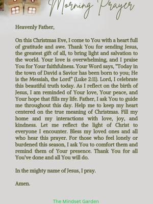 ✨️💜🦋Morning Prayer🦋💜✨️ #morningprayer #dailyprayer #inspirationalprayers #prayers #spiritual #prayer #thankyoulord #thankyoujesus #thankyougod #gratitude #peace #healing #godisgood #godisworthy #godisfaithful #praise #praisegod #thankfulness #thankfulmindset #christmaseve #mindfulness #motivation #mindset #MentalHealth 