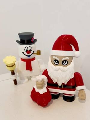 Santa and frosty chunkables from @The Kit Kiln #3dprint #3dpritning #3dprinttok #3dtimelapse #christmas #chunkables #santa #frosty #winter #holidays 