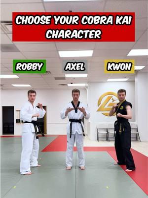 Choose Your Cobra Kai Character | Robby Keene #taekwondo #tkd #karate #martialarts #cobrakai #cobrakaiseries #robbykeene #kwon 