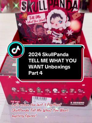 SkullPanda Tell Me What You Want Unboxings 🎄💋❄️!  @DollModMaven #DollModMaven #SkullPanda #SkullPandaTellMeWhatYouWant #SkullPandaHoliday #SkullPandaChristmas #HolidayFigures #ChristmasFigures #ChristmasDolls #HolidayDolls #ChristmasTok #MysteryFigures #BlindBoxes #MysteryUnboxing #ArtFigures #Unboxing #SoSatisfying #ToyUnboxing #ToyCollector #ToyTok #DollCore #DollRoom #DollCollector #DollCollection #DollDisplay #DollTok #fyp #ForYou #ForYourPage