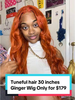 😍😍😍😍 This 30 inch held the curls wayyy better then I thought a 30” would🔥🔥@Tunefulhair @Tunefulhairwig  Link in my bio 🥰❤️ #MrsFlawda #fyp #viral #Tuneful #tunefulhair #ginger #gingerwig #happyholidays #merrychristmas #christmas #christmaseve 