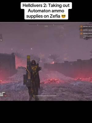 Taking out some Automaton ammunition supplies while fighting on the planet Zefia, on Helldivers 2 😎. #Helldivers2 #Helldivers2Game #SuperEarth #SuperEarthArmedForces #Automatons #Helldivers2Gameplay #Helldivers2TikTok #PCGaming #GamingTok #GamingTikTok 