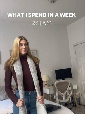 What I Spend in a Week🌟 #femalefinance #genzfinance #financialtransparency #nycliving #nycbudgeting #financialeducation #nyconabudget 