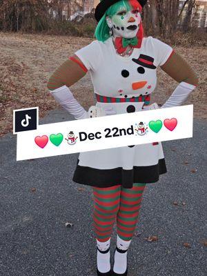 Dec 22nd Day 22 from MoE's 25dayz of Christmas Challenge 2024 ❤️💚☃️MoE's the SnowLady ⛄️💚❤️ @MoEUnique82 @MoEUnique82 @MoEUnique82  #transition #outsidetransition #25daysofchristmaschallenge #25daysofchristmasmakeup #25daysofchristmasoutfits #25days #countdowntochristmas #christmascountdown #25daysofchristmas  #December2024 #December #Christmas #Christmas2024 #merrychristmas #fitcheck #outfitoftheday #dec22nd #day22 #SnowLady #fostythesnowman #snowmakeup #fostythesnowman #redandgreen #halfandhalfhair #halfandhalf #halfandhalfmakeup #redandgreenmakeup #christmassweater #snowmancosplay #sleighride #sweaterweather #sweaterdress #christmassweaterdress #SnowLady 