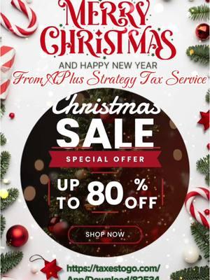 🎄 APlus Strategy Tax Service Christmas Special 🎄 🎅 Get the VIP Package this Holiday Season! 🎅 The first 10 people to secure their spot will get a special Tax Preparation Deal: Only $250 Flat Fee (No matter how many kids, W-2s, or other tax documents you have!) ✅ Fast, reliable, and personalized service ✅ Maximize your refund ✅ Professional tax preparation at an unbeatable price Hurry! Limited spots available! Secure your spot today and get the tax preparation you deserve at a price you’ll love! 📲 Click the link in my bio APlus Strategy Tax Service Your Trusted Tax Partner.              #taxpreaparationservices #taxpros #girlboss #christmasspecial #taxyear2024 #fypシ゚viral #foryou #explore #fyp #explore #deals