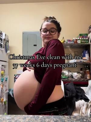 Hosting christmas eve at almost 38 weeks pregnant? Why didni do that? #cleaning #cleabwithme #christmaseve #sahm #pregnantmama #pregnancy #mamalexii11 