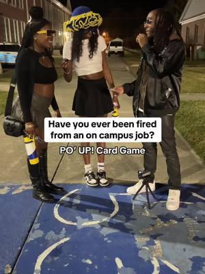 Have you ever been fired from an on campus job?  @3o7tv asked this question  from the “Just Messy” category of PO’ UP! Card Game: College Edition at ECSU!  #poupcards #ecsu #fired  #oncampusjob #college #hbcu  #haveyouever #elizabethcitync 