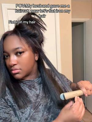 Flat iron my natural hair with me. Flat iron my hair #flatiron #flatirontutorial 