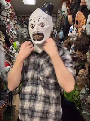 We got Art back in stock 😮🩸 #abracadabranyc #terrifier #terrifierclown #horror #mask #masks 