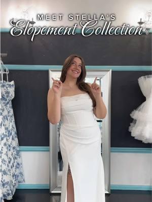 Elopement dresses are here!! 🥰🤍 Let’s talk elopement dresses! 🤍 Everything in this collection is under $1000, and most styles are under $500! 🤍 These dresses are lightweight, comfortable, and easy to pack for destination weddings!  🤍 We picked chic styles and timeless looks, perfect for courthouse weddings! 🤍 These styles double as great engagement photo, rehearsal dinner, and reception dress looks!  Explore the full collection & book a Bridal Experience at loveitatstellas.com  #elopementdress #bridetobe #weddingdress #bridalshop #bridegoals #bridalstyle #weddinginspo #marylandbride #weddingday #weddingdressinspo #receptiondress #bridalshower #elopement 