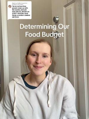 Replying to @Chelle | Imperfect lifestyle here is how we determined how much to budget for groceries every week! I’m curious to know what everyone else does to budget for food! #livingonabudget #budgetgroceries #budgetforbeginners #momonabudget #budget #grocerybudget #familyof4budget 