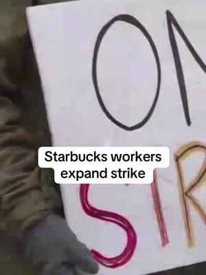 A walkout at Starbucks is expanding to more than 300 U.S. stores, with roughly 5,000 workers expected to join the five-day labor action that comes to a close later in the day, according to the employees' union, Starbucks Workers United. The company says the union prematurely ended a bargaining session this week and proposed a wage increase that is “not sustainable.” #starbucks #union #strike #barista 