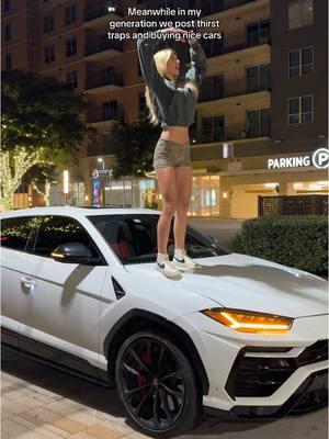 This generation is different 😅 #thirsttrap #lamborghiniurus #bmwm4competition #genz #blonde #cargirl #cartok #fyp 