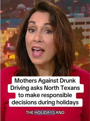 Though there are many reasons to celebrate during the holiday season, Mothers Against Drunk Driving are urging North Texans to stay safe and be responsible. NBC 5's Larry Collins has the full story at the link in bio. #MADD #dontdrinkanddrive #drinkresponsibily #holiday #christmas #newyears #nbcdfw 