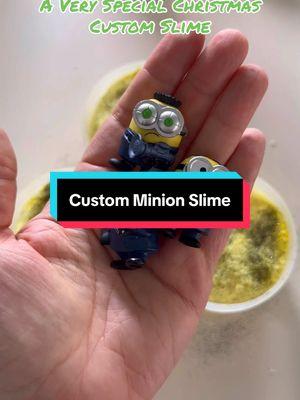 Replying to @Liz Hover #customslime for 3 verrrry special kiddos in my life. #slime #cloudslime #minions #banana 