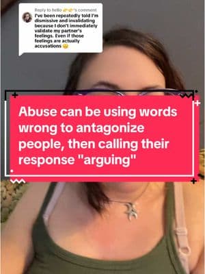 Replying to @hello 👉👉 when somebody accuses us of being invalidating, and their miss using that word, we are naturally going to want to point out that we're not being invalidating. This is a gotcha moment, because a person acting in bad faith will use our natural and righteous reaction to accuse us of being argumentative and dismissive.  Somebody showing up in good faith who may be using these terms incorrectly is going to be curious and open to hearing our confusion or response to the accusation. They're not going to sit and monitor every word we say for an opportunity to add on charges. #dvawareness #coercivecontrol #weaponizedlanguage #blameshifting #manipulation #deflection #abusetactics 