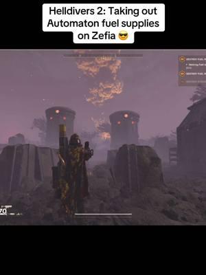 Taking out some Automaton fuel supplies while fighting on the planet Zefia, on Helldivers 2 😎. #Helldivers2 #Helldivers2Game #SuperEarth #SuperEarthArmedForces #Automatons #Helldivers2Gameplay #Helldivers2TikTok #PCGaming #GamingTok #GamingTikTok 