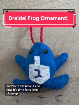 🐸🎄🕎 #frogs #toads #amphibians #frogtok #winter #holiday #holidays #holidayseason #christmas #christmastree #ornaments #hanukkah #dreidel #sewing #crafting #embroidery #plushies #handmade #handsewn 