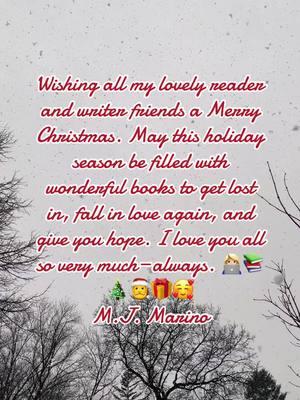 Happy Holiday Season, my lovely reader and writer friends. Remember you are loved.  #mjmarinoauthor #mjmarinobooks #BookTok #booktokfyp #booktokers #romancebooktok 