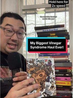 The other day I got Hundreds of Beavers and many other films from Vinegar Syndrome in the mail! #vinegarsyndrome #hundredsofbeavers #adultswim #shudder #physicalmedia #bluray #cannibalthemusical #redrooms #xmen 