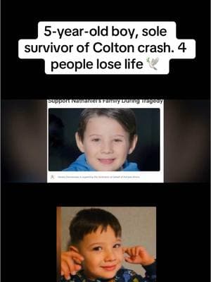 5-year-old boy, sole survivor of Colton crash . #nathaniel #coltoncrash #tragedy #coltonca #nathanielrodriguez #10freeway #gofundme