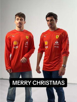 Carlos wishes you a 🎶 Merry Christmas 🎶🎄@Charles Leclerc @carlossainz55 @ferrari #PUMA #Motorsport #charlesleclerc #CarlosSainz 