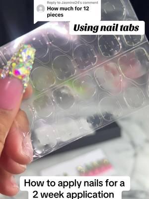 Replying to @Jasmine24 Want your press-on nails to last up to 2 weeks while keeping your natural nails protected? Here's the ultimate combo: nail tabs + glue! 💅✨ 1️⃣ Prep is key! Clean your nails with alcohol to remove oils. Push back cuticles for a smooth base.buff and file until cloudy  2️⃣ Apply nail tabs to your natural nails for a protective layer. 3️⃣ Add a dab of nail glue on top of the nail tab for extra hold. 4️⃣ Press and hold your nails for 30 seconds to secure. This method gives you a salon-quality hold while keeping your nails safe. Try it out and let us know how long they last! 💕 #PressOnNails #pressonnailapplication #Nailtabs #nailstickers 