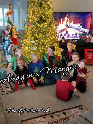 Merry Christmas Eve!  #merrychristmas #familyfunpack #awayinamanger #acappella #singing 