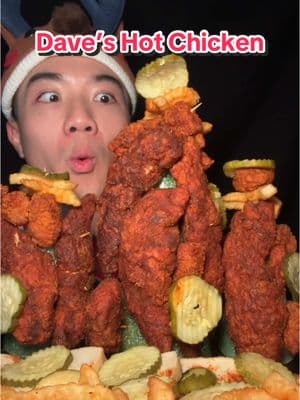 Reaper roulette Christmas edition @Dave’s Hot Chicken 😭 Merry Christmas Eve everyone! 🎄 #mukbang #eating #Foodie #fypシ゚viral #mukbangeatingshow #foodtiktok #asmreating #daveshotchicken #tenders #fries #mac #sauce #losangeles #bigbackactivities #america #unitedstates #bussin #chickentenders #christmastree #pickles #spicy 