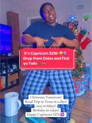 It’s Capricorn SZN! 😝♑️ Drop them Dates and Find yo Twin 💪🏾🐐 #fyp #foryou #foryoupage #viral #fypシ #fyp #capricorn #capricornszn #dropthedates #birthday #birthdaytwin #yellowrosegang #raetruth #rae 