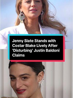 #JennySlate is showing solidarity with her #ItEndswithUs costar #BlakeLively after Lively filed a sexual harassment complaint against their director-costar #JustinBaldoni. Read the full story at the link in our bio.