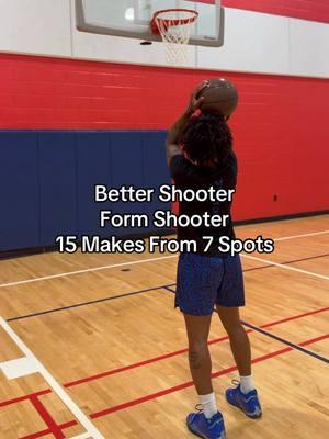 Form shooting, will always be one of best ways to become a consistent shooter. Start your next shooting working with 15 makes from 7 spots. 5 to 8 feet from the basket. 🏀✅🎯 #basketball #basketballtraining #basketballneverstops #basketballplayer #basketballislife 