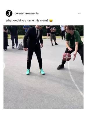 This is a crazy move 🤣 #cornerthreemedia #basketball #NBA