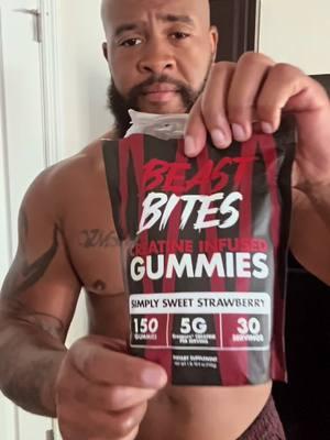 Beast Bites Creatine-infused gummies. Gummies that are both delicious and packed with Creatine, which is known for its ability to boost energy, increase muscle mass, and improve overall performance. @Beast Bites Supplements #beastbitescreatine #beastbitescreatinegummies #beastbitesupplements 