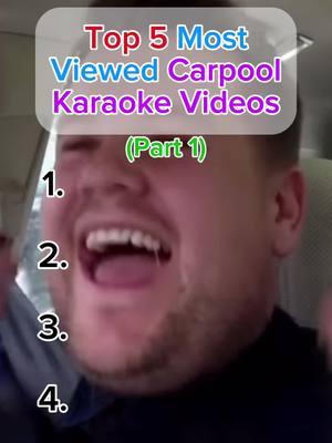 Part 1 | Top 5 Most Viewed Carpool Karaoke Videos #nostalgia #nostalgic #jamescorden #carpoolkaraoke #adele #onedirection #justinbieber #brunomars #sia #top5 #fyp #popular 