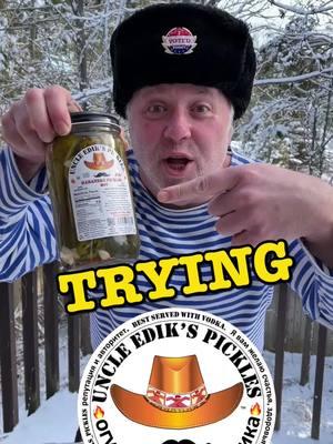 Trying Uncle Edik's Pickles #crazyrussiandad #pickles #pickle #picklelovers @uncle_ediks_pickles