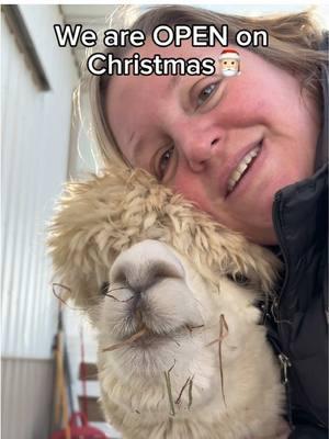 🎄✨ Join us at the farm this Christmas Eve and Christmas Day! Stop in anytime from 10-4pm, no reservations required. Come create unforgettable memories!  #EagleEyeFarm #riverfallswi #holidayseason #Christmas #weareopen #happyholidays #farmgirlfab #locallyowned #farmlife #alpacafarm #alpacas #farmtour 