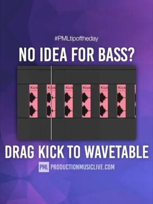 🚀 Cool sound using a Kick and Ableton’s Wavetable to manipulate a kick sound into a hard bass. #musicproduction #ableton #drums