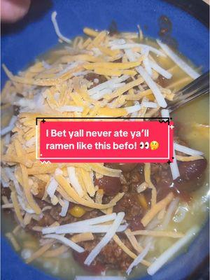 I Bet yall never ate ya’ll ramen like this befo! 👀🤔 #fyp #foryou #foryoupage #viral #food #Foodie #ramen #ramennoodles #chili #chilinoodles #FoodTok #foodietok #fypシ #yellowrosegang #raetruth #lethercook 