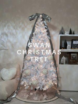 happy holidays, angels! 🦢🎄✨   #vanillagirlaesthetic #whitechristmastree #aestheticvideos #swan #swanlake #neutralchristmasdecor #beigechristmas #christmascountdown #christmastok #christmastreedecorating #christmastreeideas #christmas2024 #mackenziechilds #creatorsearchinsights 