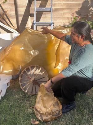 Check out @RickyVegas for more drum making & First Nation content #firstnation #howtomake #handdrum 