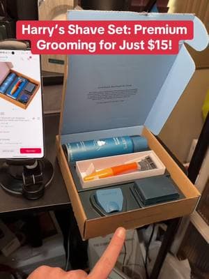 Upgrade your shave game with Harry’s Shave Set, now only $15! This premium kit includes a weighted, textured grip handle, three German-engineered blade cartridges, foaming shave gel, and a precision trimmer. Smooth, precise, and designed for comfort—shaving has never been this effortless. Perfect for gifting or treating yourself! #HarrysShaveSet #GroomingEssentials #SmoothShave #ShavingKit #MensGrooming #LuxuryForLess #PrecisionShaving #ShaveGameStrong #SelfCareForMen #AffordableLuxury