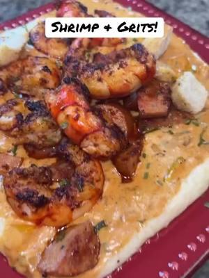 Are Shrimp & Grits on your holiday menu???               #shrimpandgrits #grits #breakfast #brunch #holidaybrunch #cooking #cookingathome #recipes #foodies #explore 