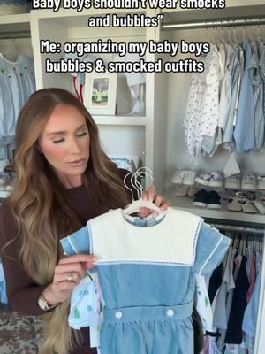 Baby boys must wear smocks & bubbles until the rip age of 5! I don’t make the rules 👶 #boymom #boyclothes #babyclothes #boyclothing #babyoutfits #babyboyclothes #babyboyfashion #babyboystyle #babyboyootd 